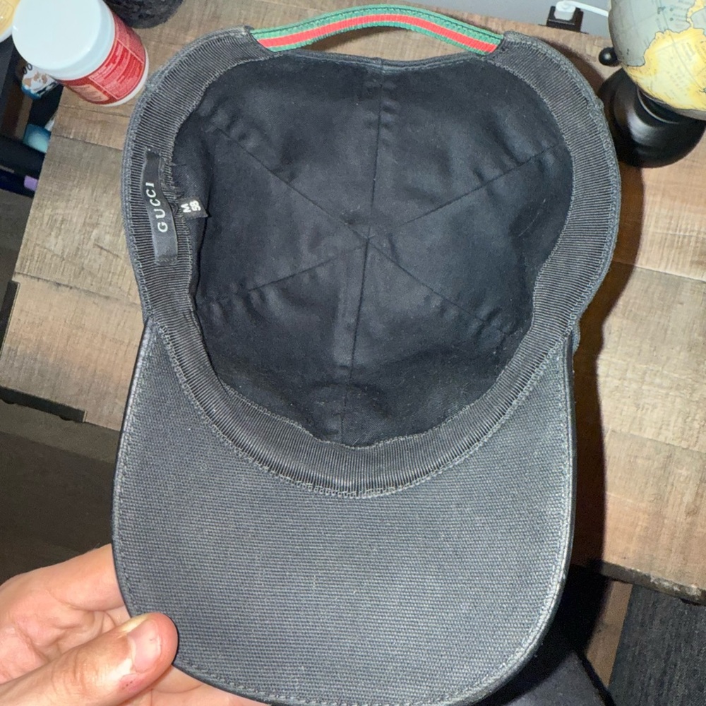 Gucci Interlocking G Logo Web Black Baseball Hat - Picture 5 of 6